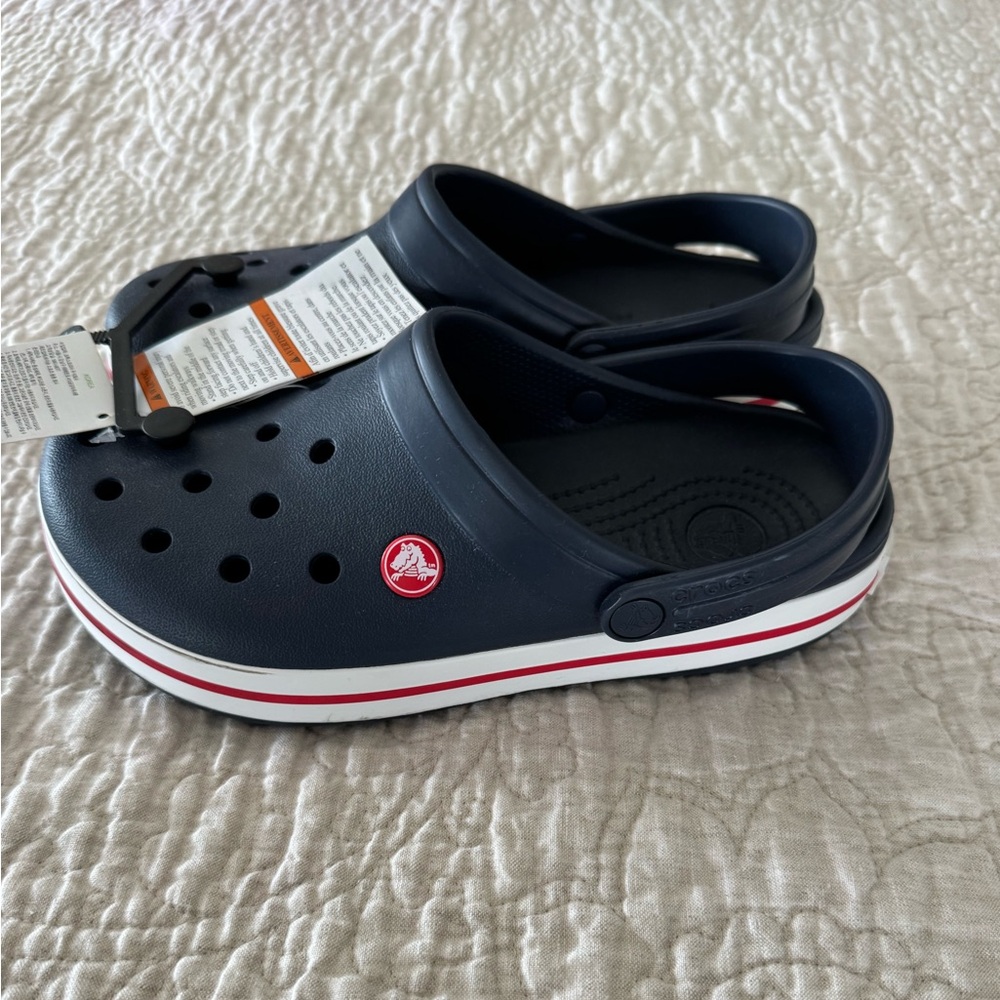NWT, Navy “Crocband” Crocs